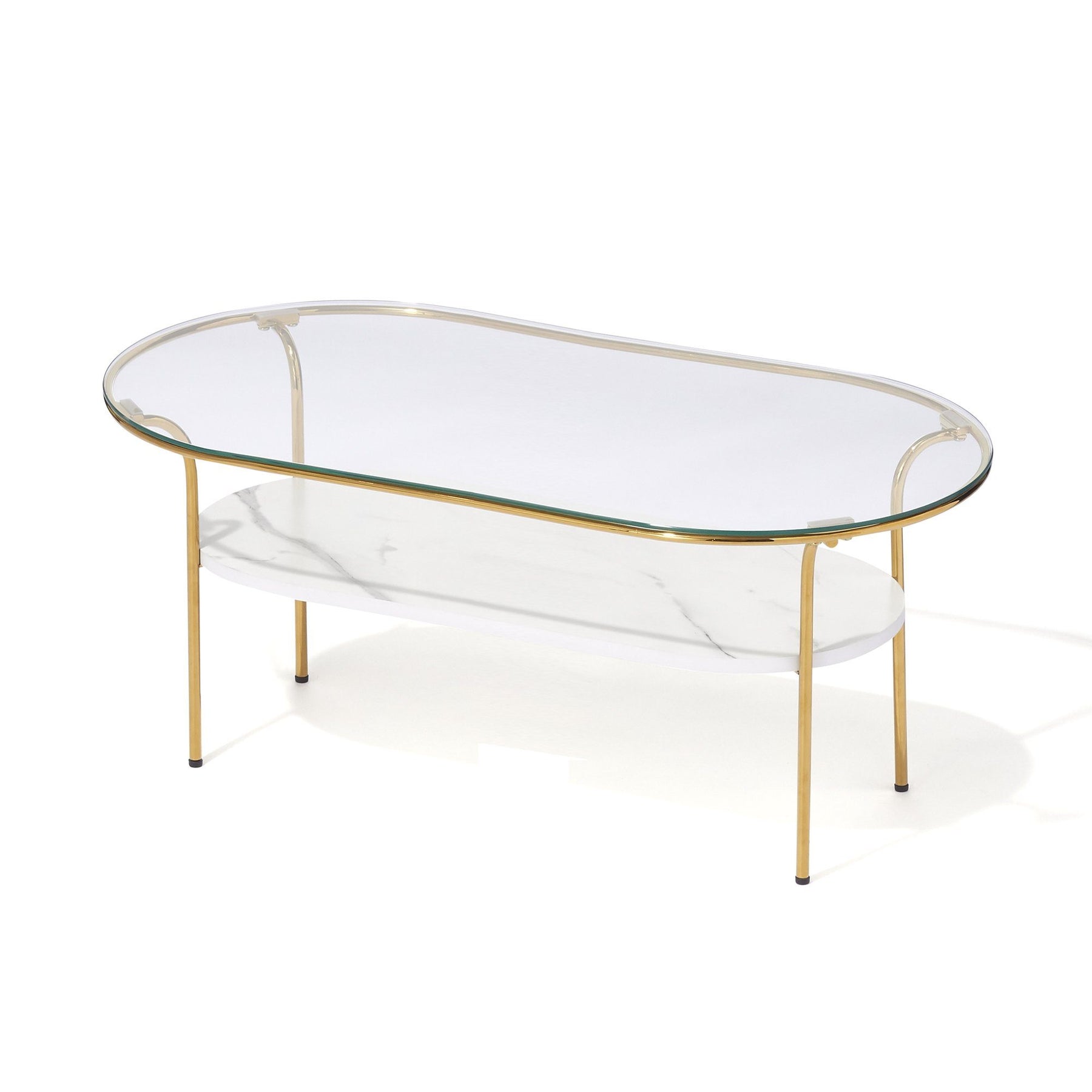 Legato Coffee Table Large Gold X Marble (W950 X D500 X H370)