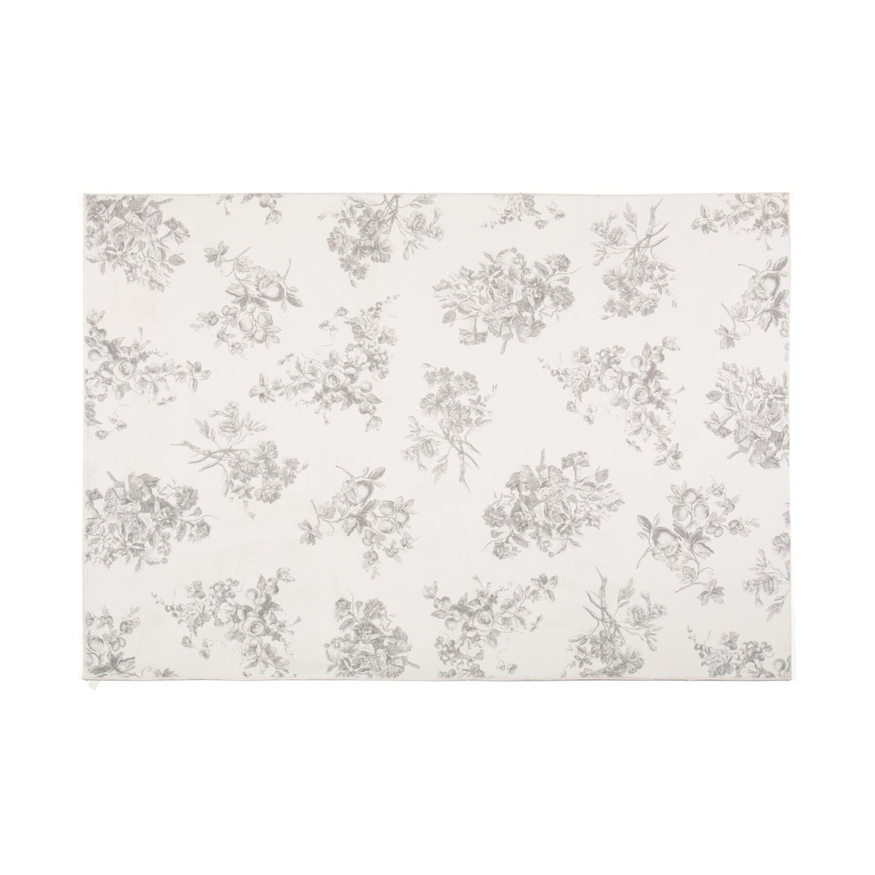 Design Print Rug Classic Flower M W2000×D1400 Light Grey