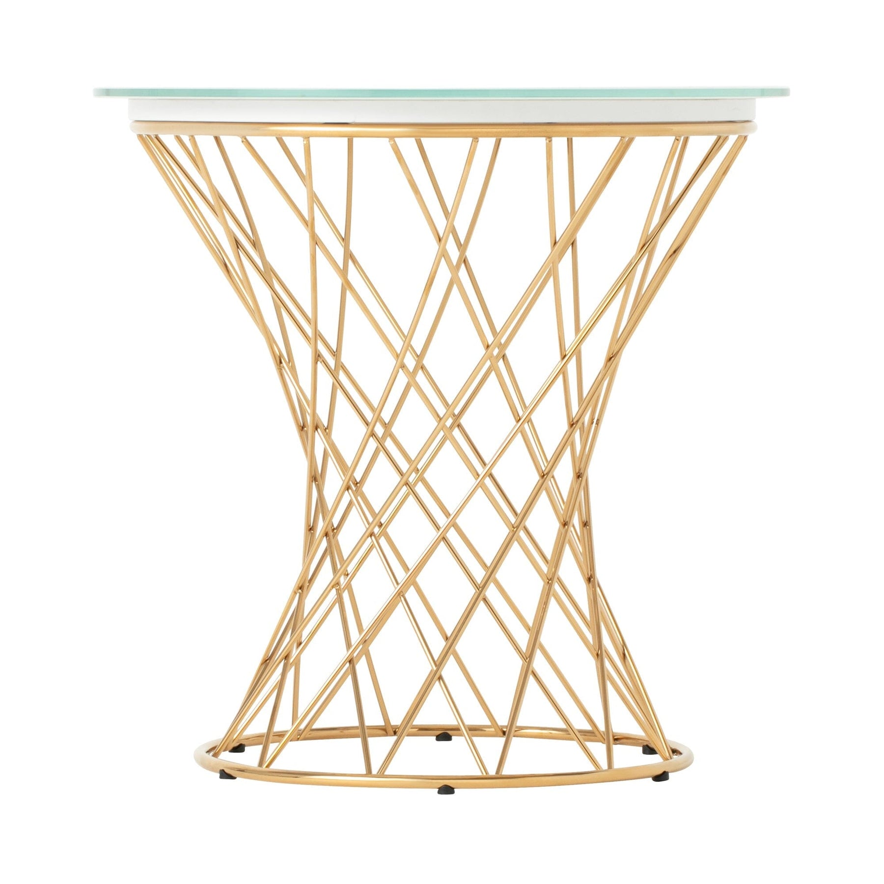 Maglia Side Table Marble X Gold (A) (W500×D500×H490)