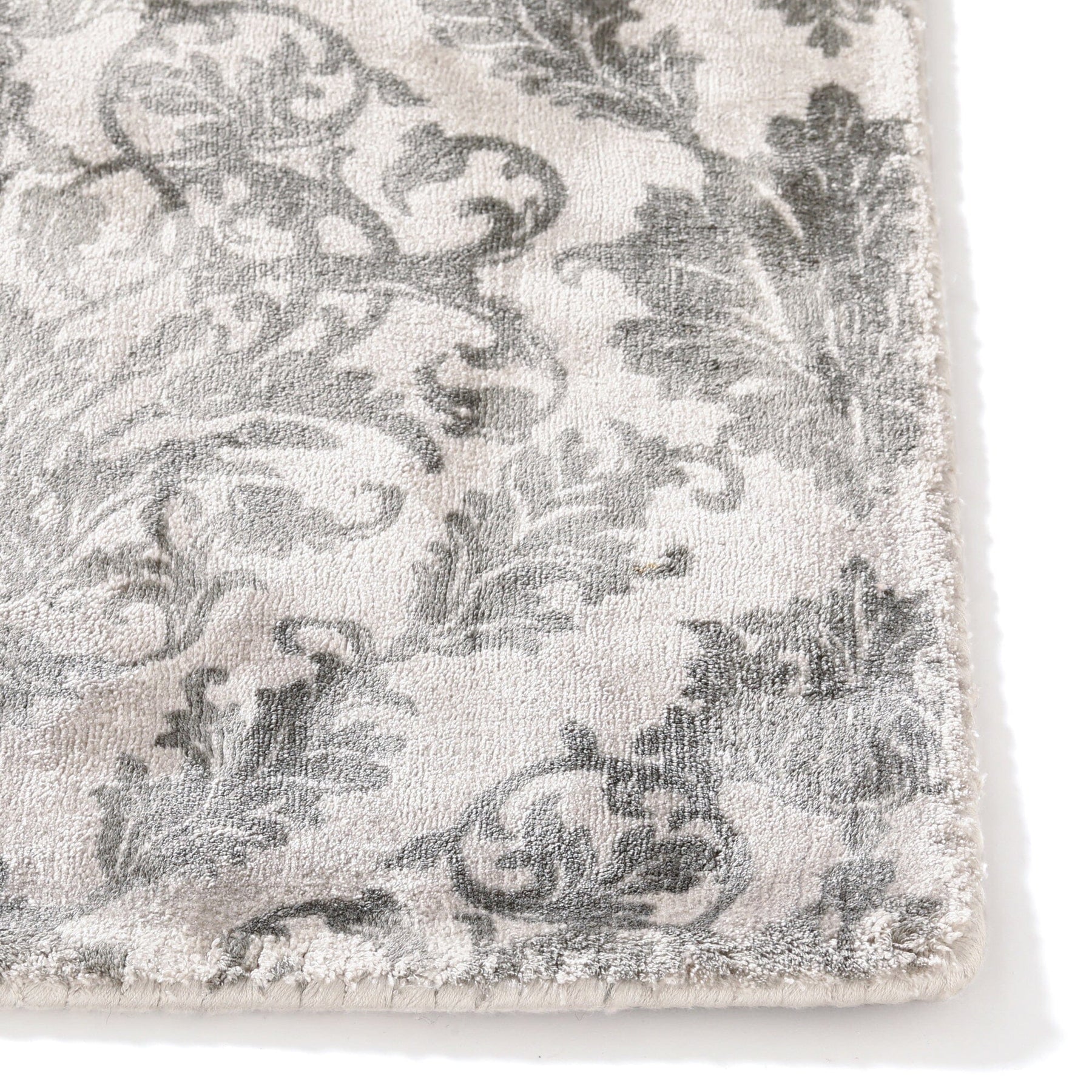 Damask Viscose Rug M 2000 × 1400 Light Gray