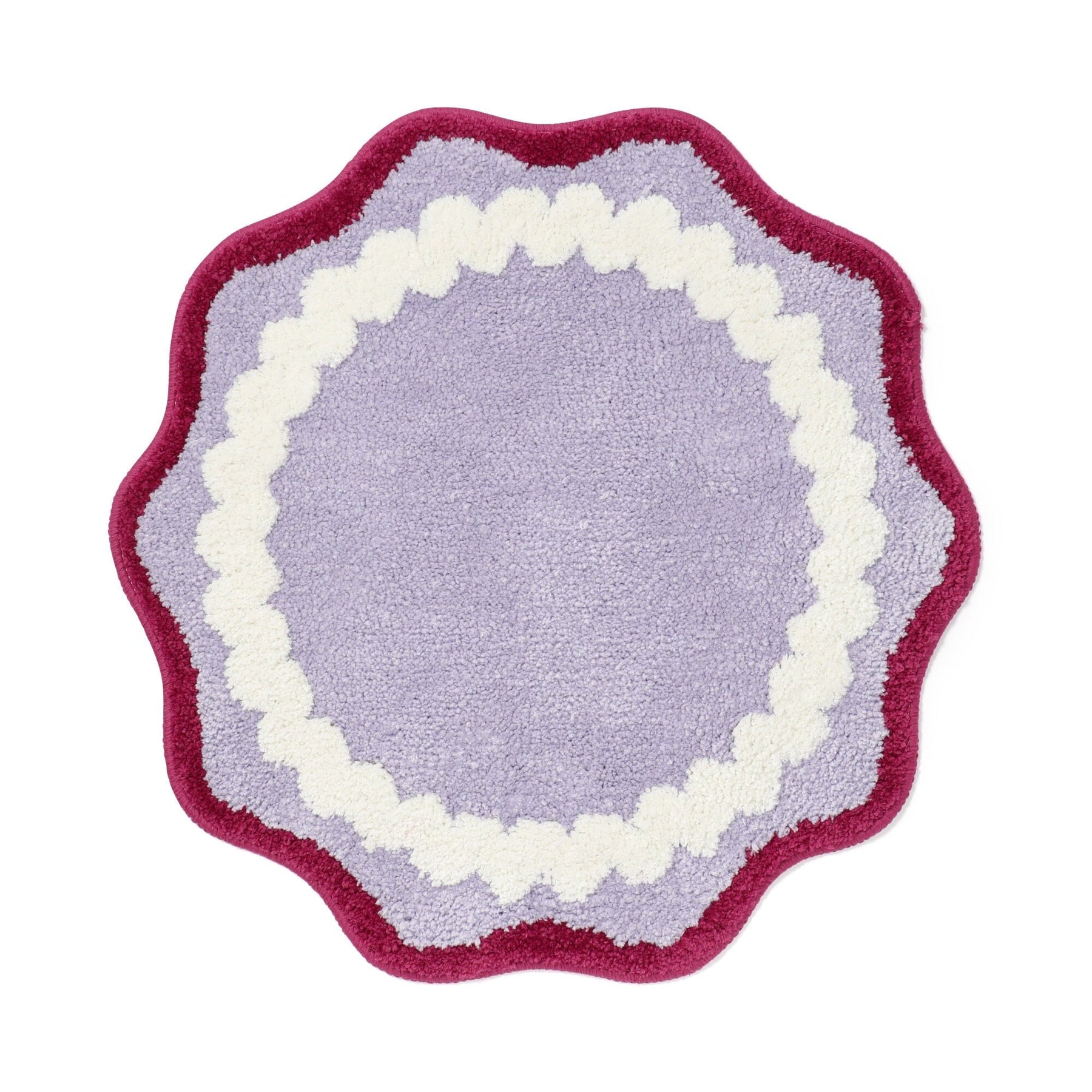 Jagged Round Mat Pink