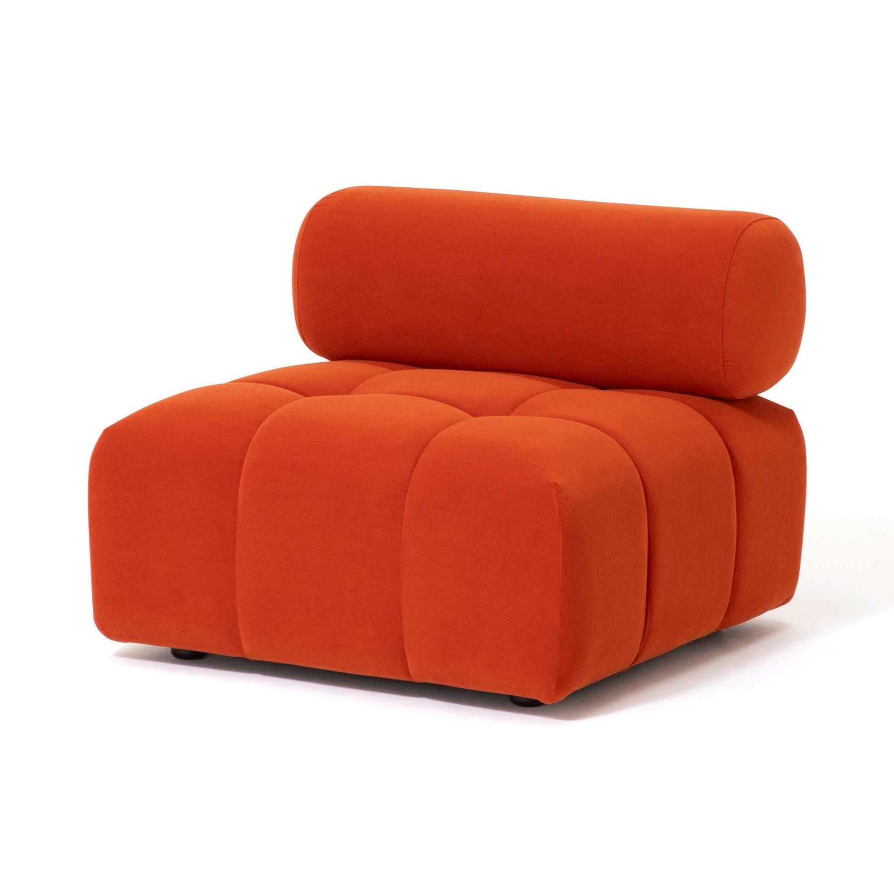 Puffy Sofa Armless Orange W795×D795×H630