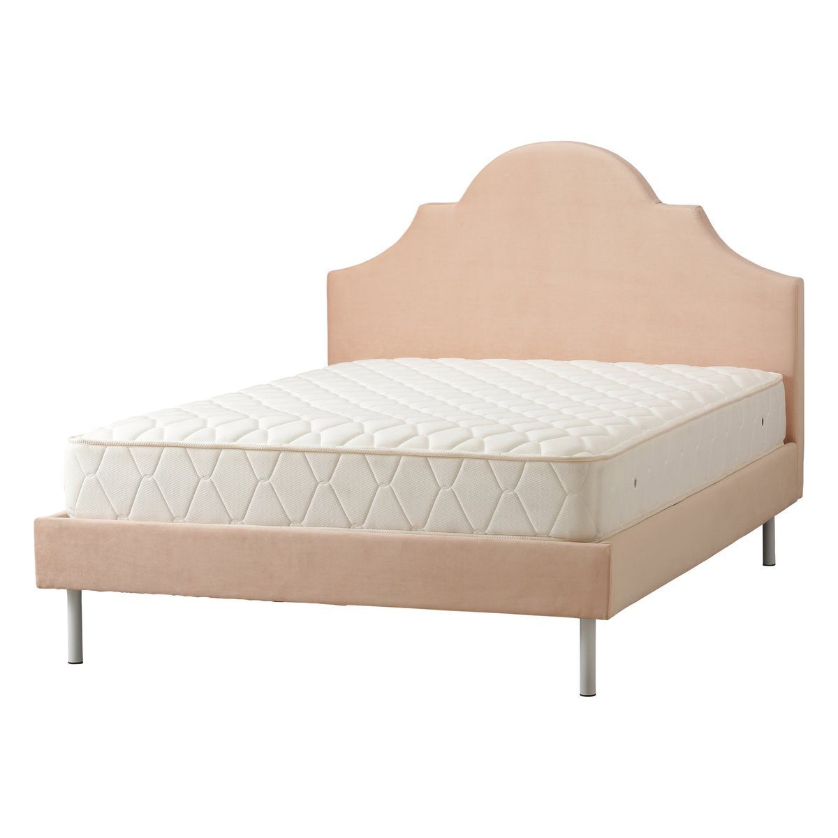 Brissa Bed Crown Single Pink (A) (W1055 × D2085 × H1225Mm)